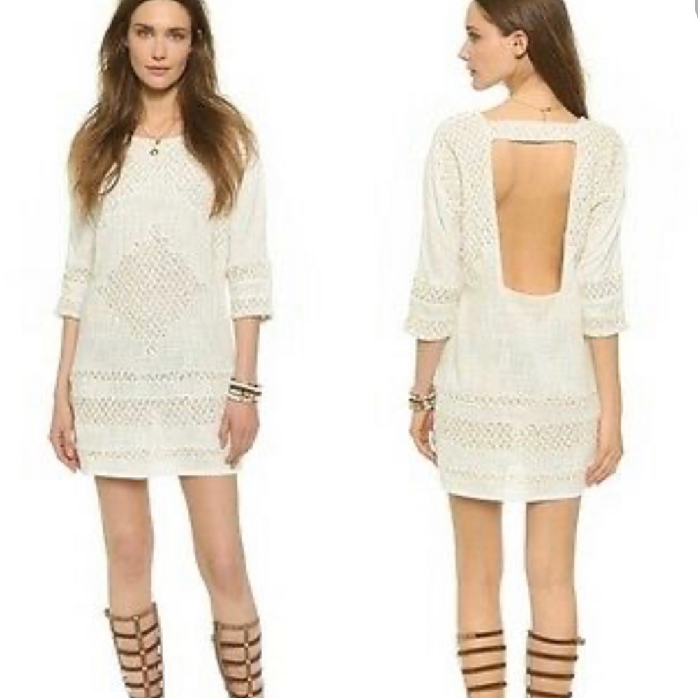 NWT Free People Cotton Slub Desert Song Mini Dress